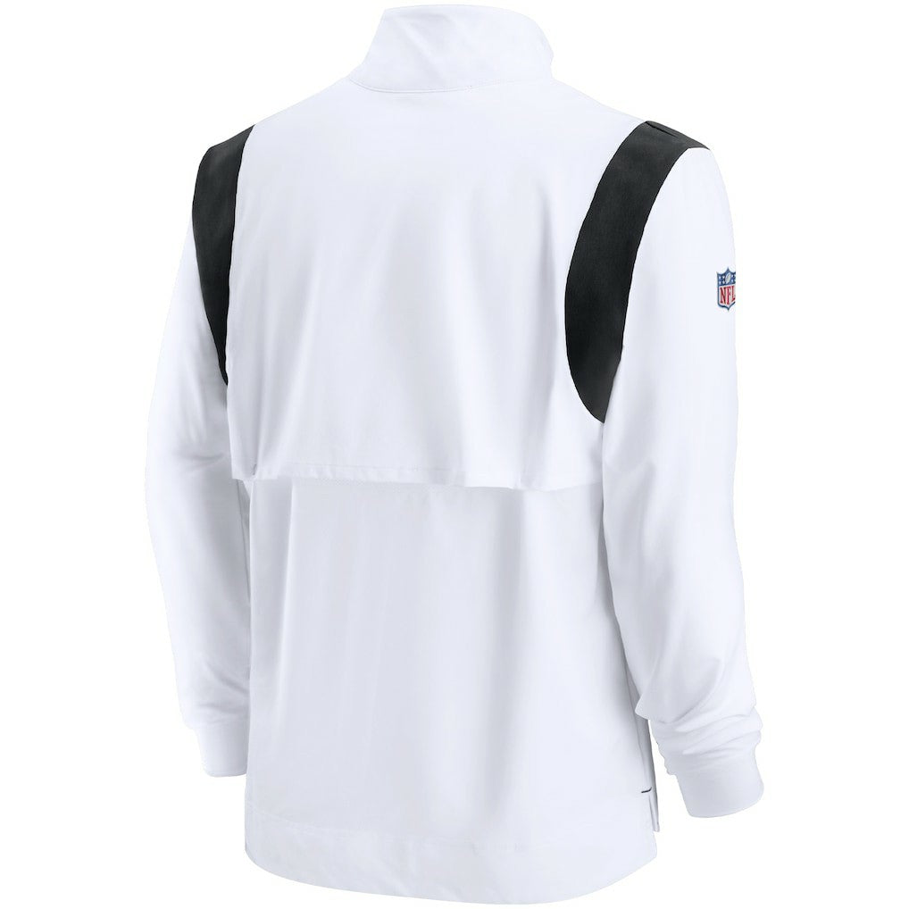 Las Vegas Raiders Sideline Coach Chevron Lockup Quarter-Zip Long Sleeve Top - White | Nike discount