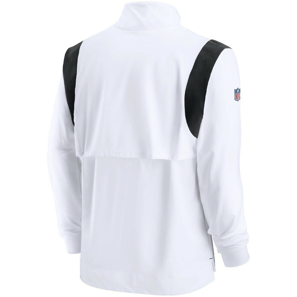 Las Vegas Raiders Sideline Coach Chevron Lockup Quarter-Zip Long Sleeve Top - White | Nike discount