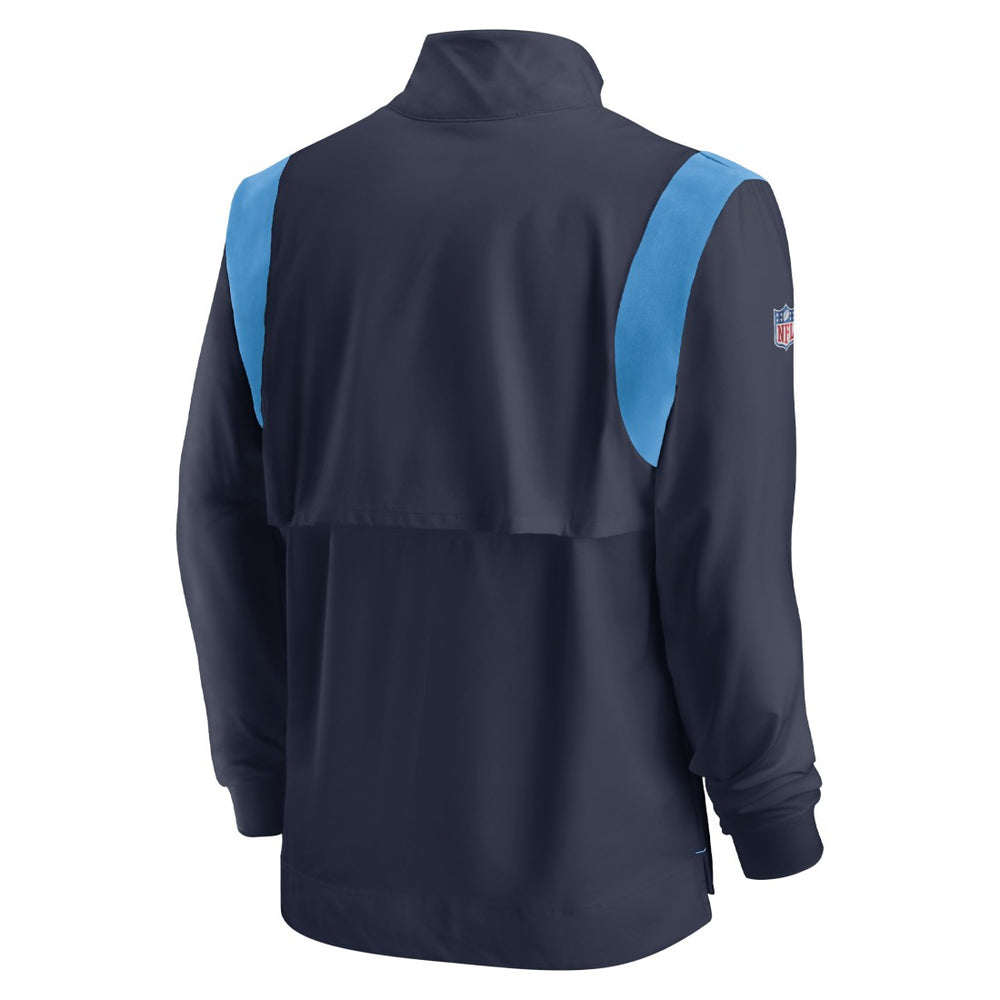 Tennessee Titans Sideline Coach Chevron Lockup Quarter-Zip Long Sleeve Top - Navy | Nike for sale