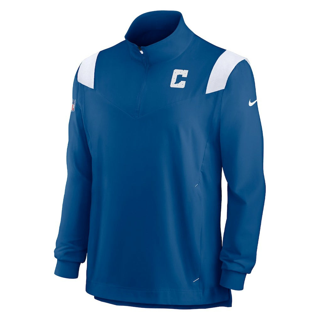 Indianapolis Colts Sideline Coach Chevron Lockup Quarter-Zip Long Sleeve Top - Royal | Nike cheap