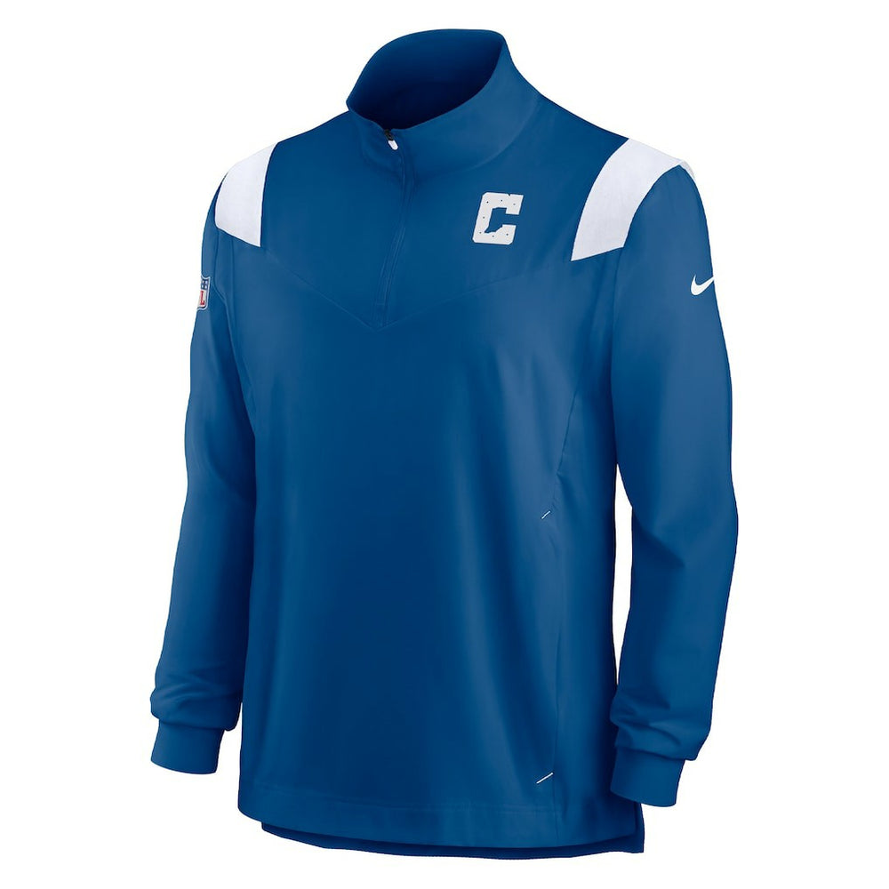 Indianapolis Colts Sideline Coach Chevron Lockup Quarter-Zip Long Sleeve Top - Royal | Nike cheap