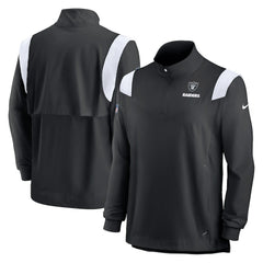 Las Vegas Raiders Sideline Coach Chevron Lockup Quarter-Zip Long Sleeve Top - Black | Nike outlet