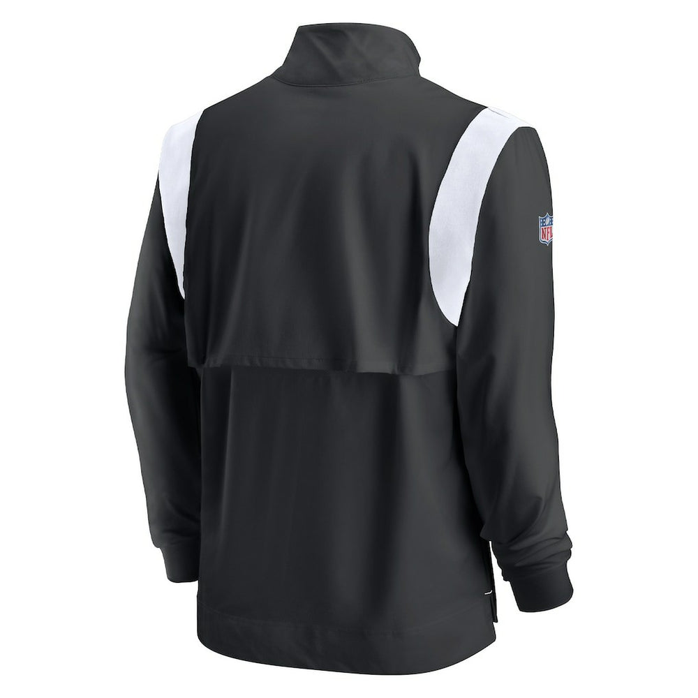 Las Vegas Raiders Sideline Coach Chevron Lockup Quarter-Zip Long Sleeve Top - Black | Nike outlet
