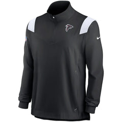 Atlanta Falcons Sideline Coach Chevron Lockup Quarter-Zip Long Sleeve Top - Black/White | Nike online