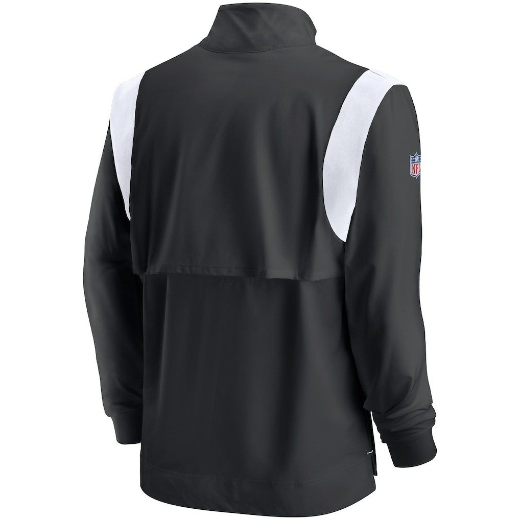 Atlanta Falcons Sideline Coach Chevron Lockup Quarter-Zip Long Sleeve Top - Black/White | Nike online