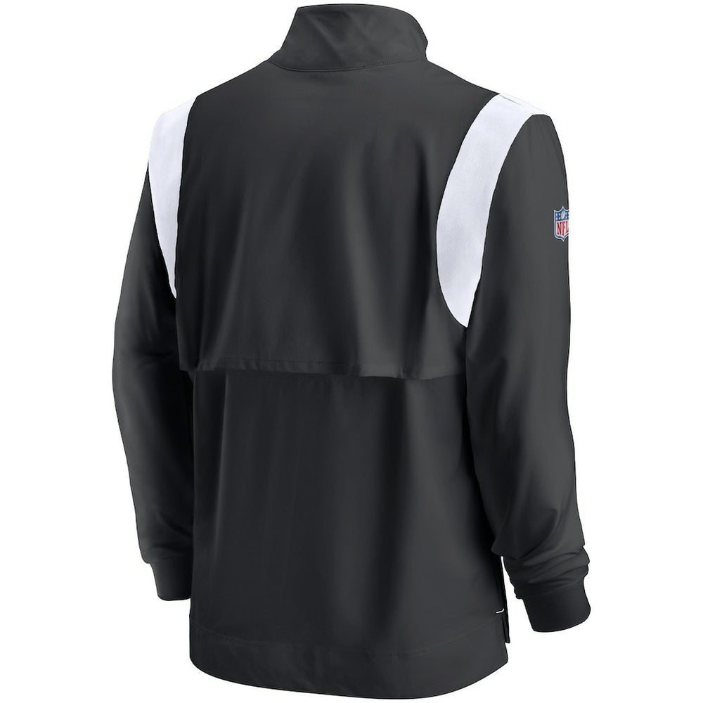 Atlanta Falcons Sideline Coach Chevron Lockup Quarter-Zip Long Sleeve Top - Black/White | Nike online