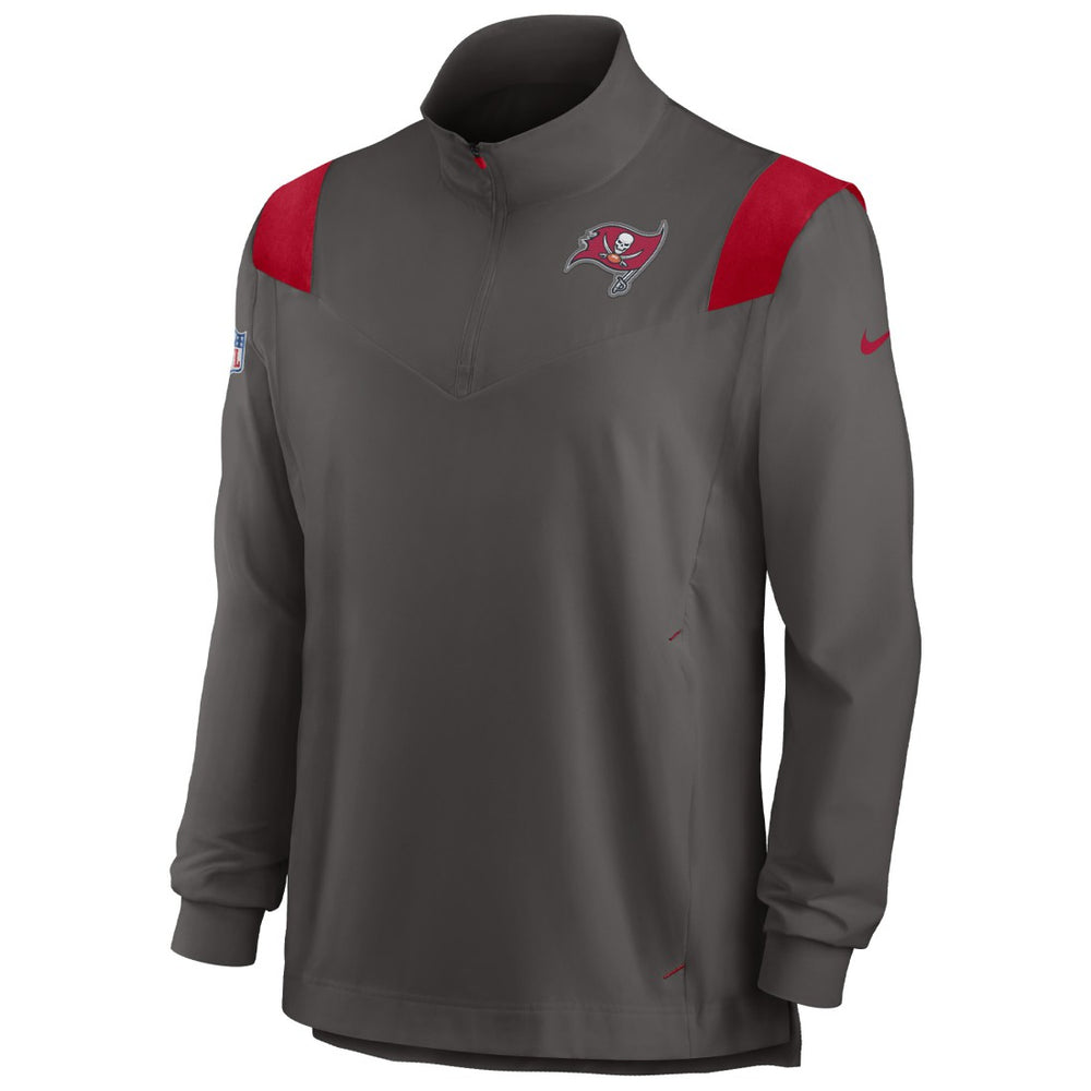 Tampa Bay Buccaneers Sideline Coach Chevron Lockup Quarter-Zip Long Sleeve Top - Pewter | Nike online