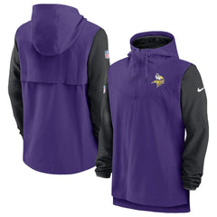 Minnesota Vikings Sideline Player Quarter-Zip Hoodie - Purple/Black | Nike for sale