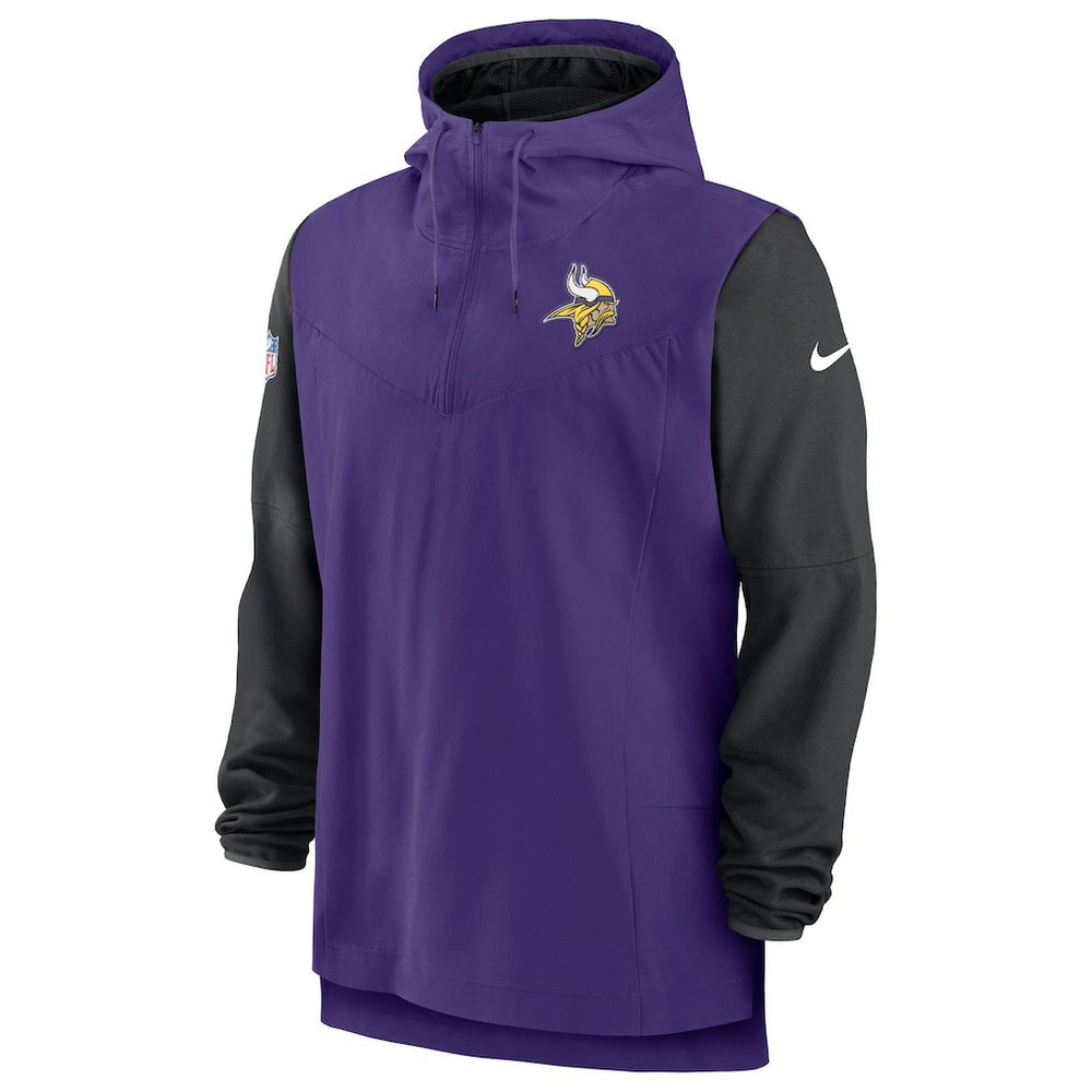Minnesota Vikings Sideline Player Quarter-Zip Hoodie - Purple/Black | Nike for sale