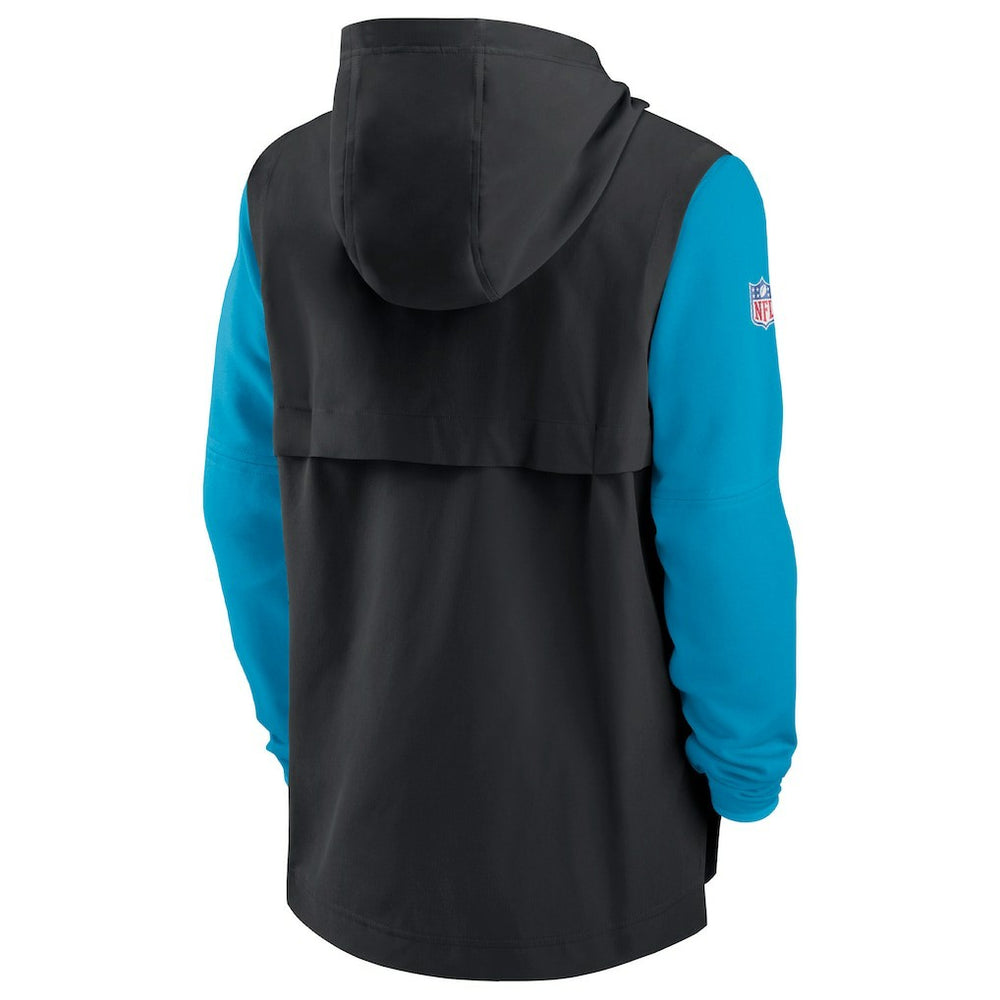 Carolina Panthers Sideline Player Quarter-Zip Hoodie - Black/Blue | Nike sale