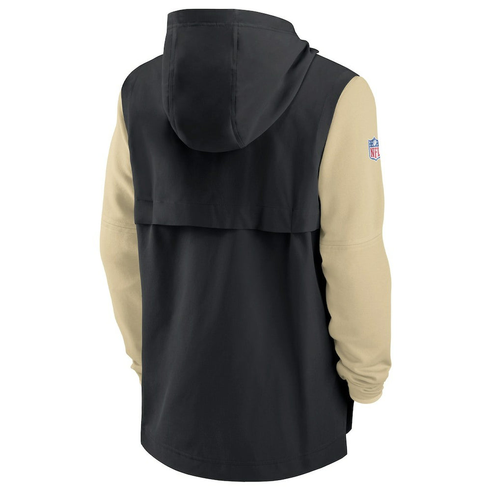 New Orleans Saints Sideline Player Quarter-Zip Hoodie - Black/Gold | Nike discount