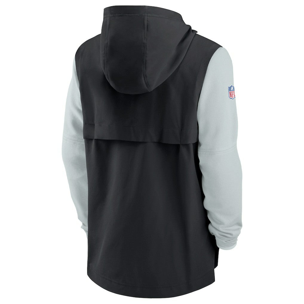 Las Vegas Raiders Sideline Player Quarter-Zip Hoodie Jacket - Black/Silver | Nike discount