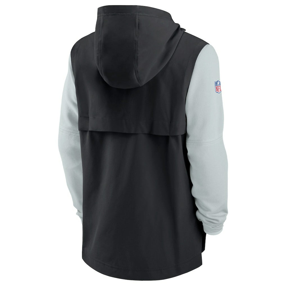 Las Vegas Raiders Sideline Player Quarter-Zip Hoodie Jacket - Black/Silver | Nike discount