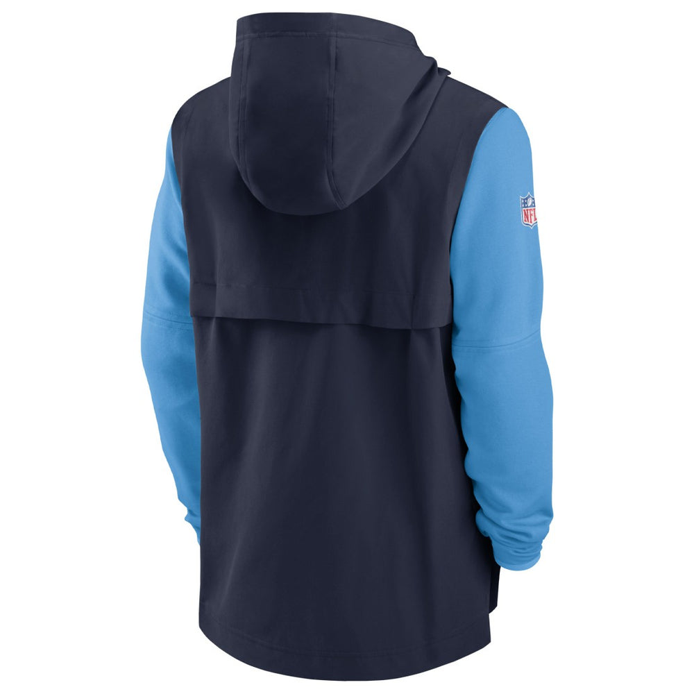Tennessee Titans Sideline Player Quarter-Zip Hoodie - Navy/Light Blue | Nike discount