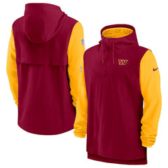 Washington Commanders Sideline Player Quarter-Zip Hoodie - Burgundy/Gold | Nike for sale