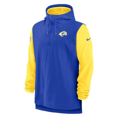 Los Angeles Rams Sideline Player Quarter-Zip Hoodie Jacket - Royal/Gold | Nike online
