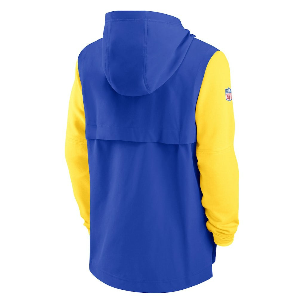 Los Angeles Rams Sideline Player Quarter-Zip Hoodie Jacket - Royal/Gold | Nike online