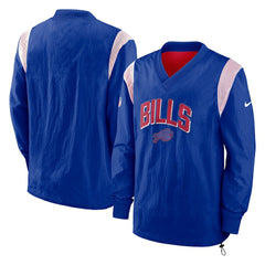 Buffalo Bills Sideline Athletic Stack V-Neck Pullover Windshirt Jacket - Royal | Nike outlet