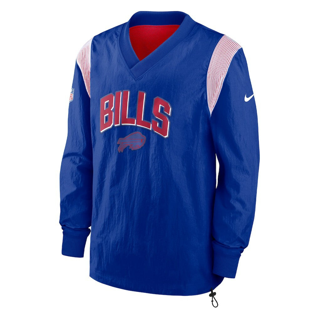 Buffalo Bills Sideline Athletic Stack V-Neck Pullover Windshirt Jacket - Royal | Nike outlet
