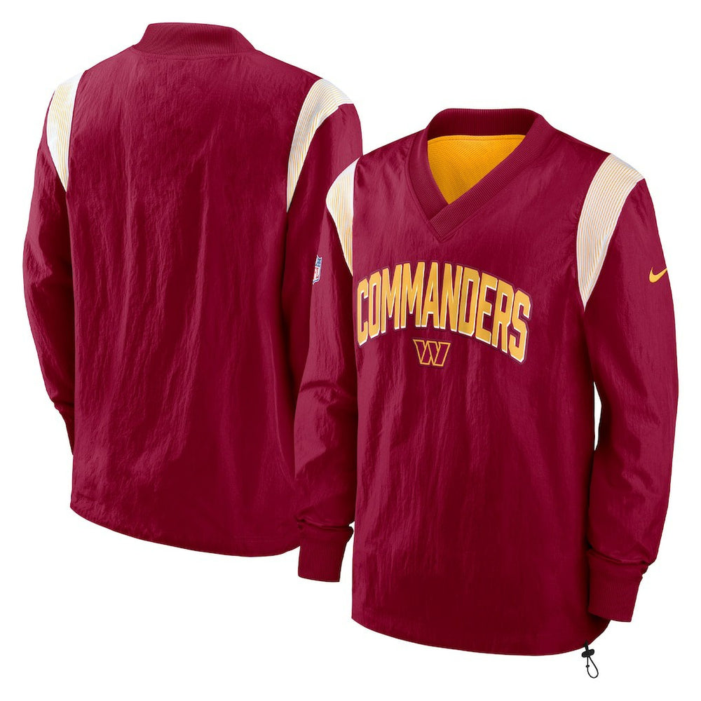 Washington Commanders Sideline Athletic Stack V-Neck Pullover Windshirt Jacket - Burgundy | Nike for sale