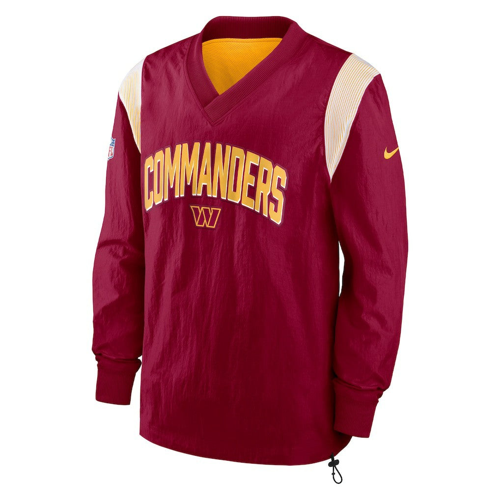 Washington Commanders Sideline Athletic Stack V-Neck Pullover Windshirt Jacket - Burgundy | Nike for sale