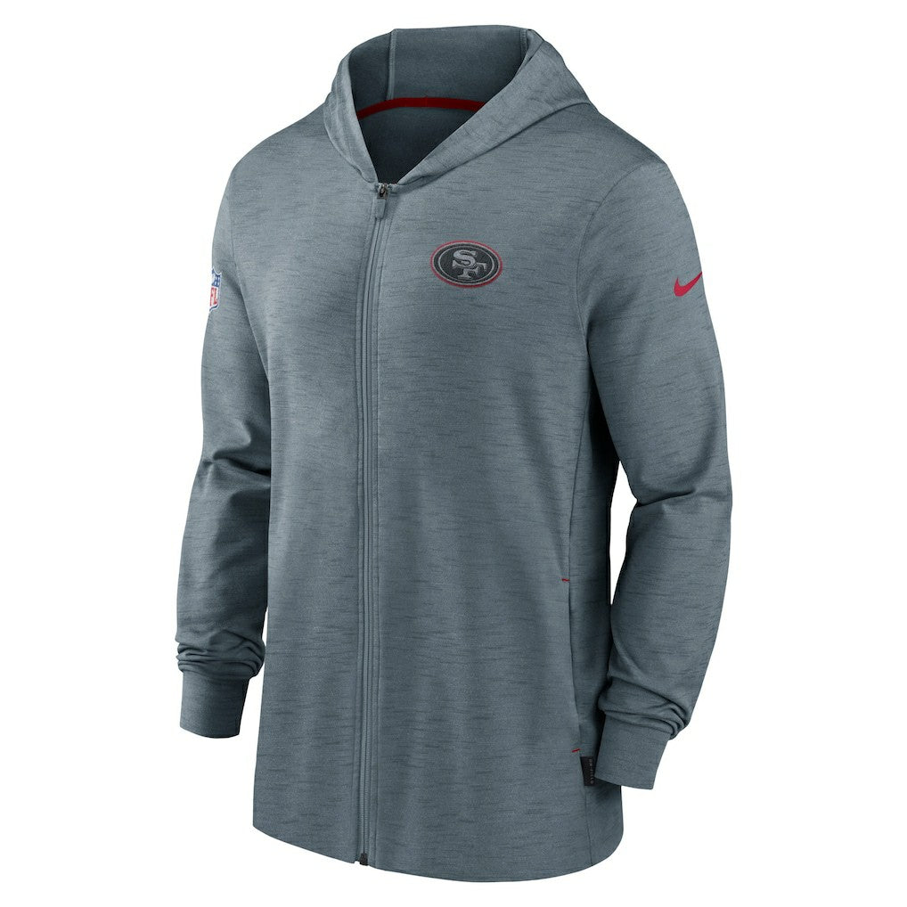 San Francisco 49ers Sideline Team Pop Full-Zip Hoodie Jacket - Heather Gray | Nike online