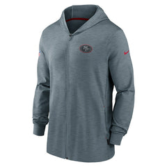 San Francisco 49ers Sideline Team Pop Full-Zip Hoodie Jacket - Heather Gray | Nike online