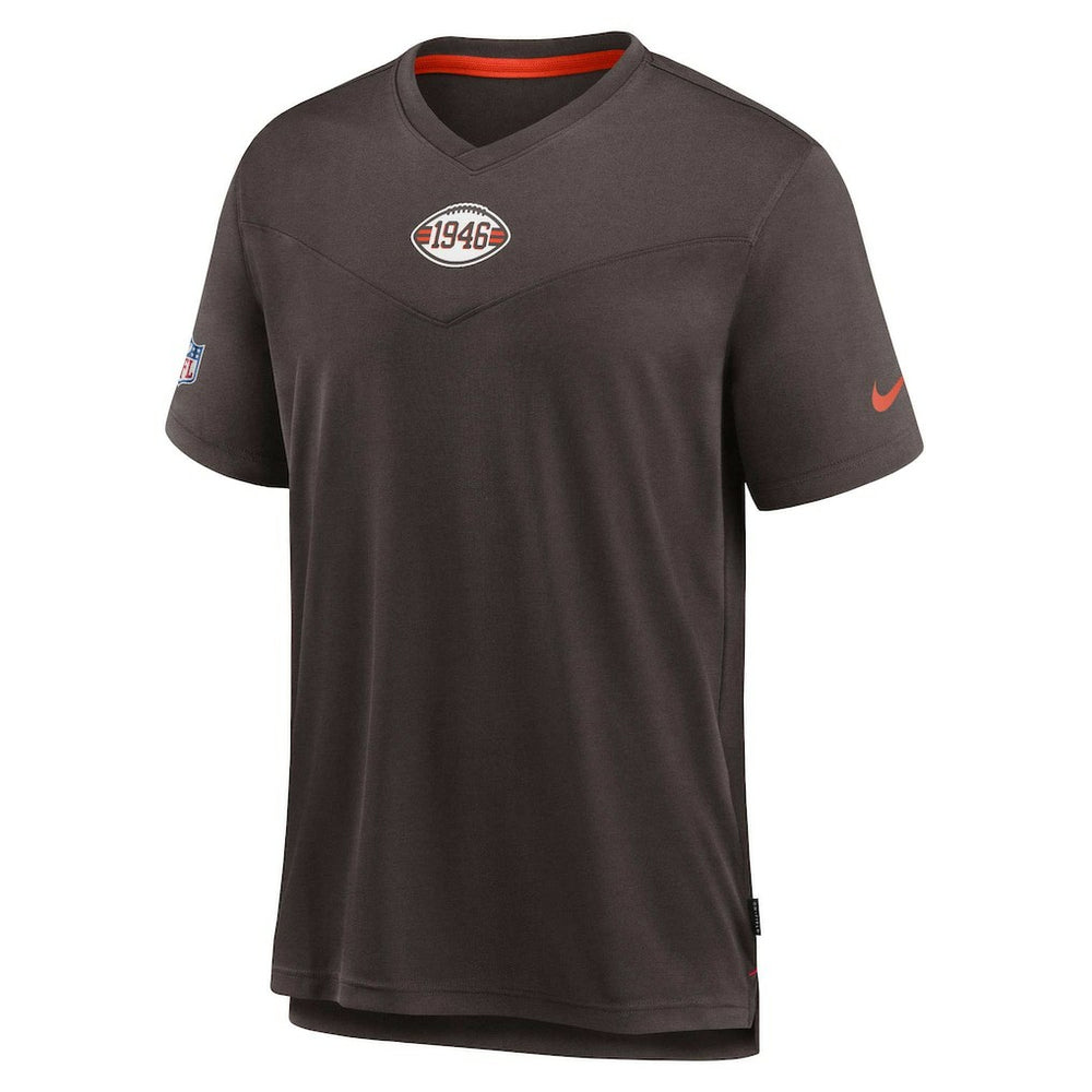 Cleveland Browns Sideline Coaches Vintage Chevron Performance V-Neck T-Shirt - Brown | Nike sale