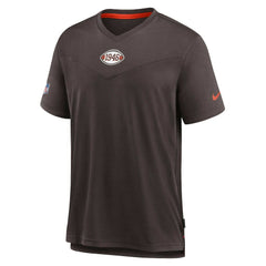 Cleveland Browns Sideline Coaches Vintage Chevron Performance V-Neck T-Shirt - Brown | Nike sale