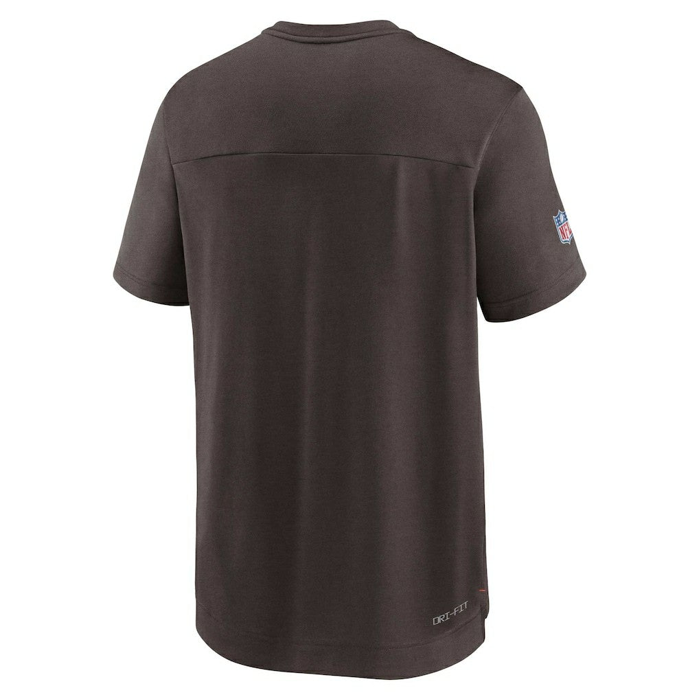 Cleveland Browns Sideline Coaches Vintage Chevron Performance V-Neck T-Shirt - Brown | Nike sale