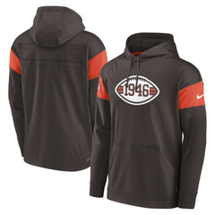 Cleveland Browns Sideline Arch Jersey Performance Pullover Hoodie - Brown | Nike for sale