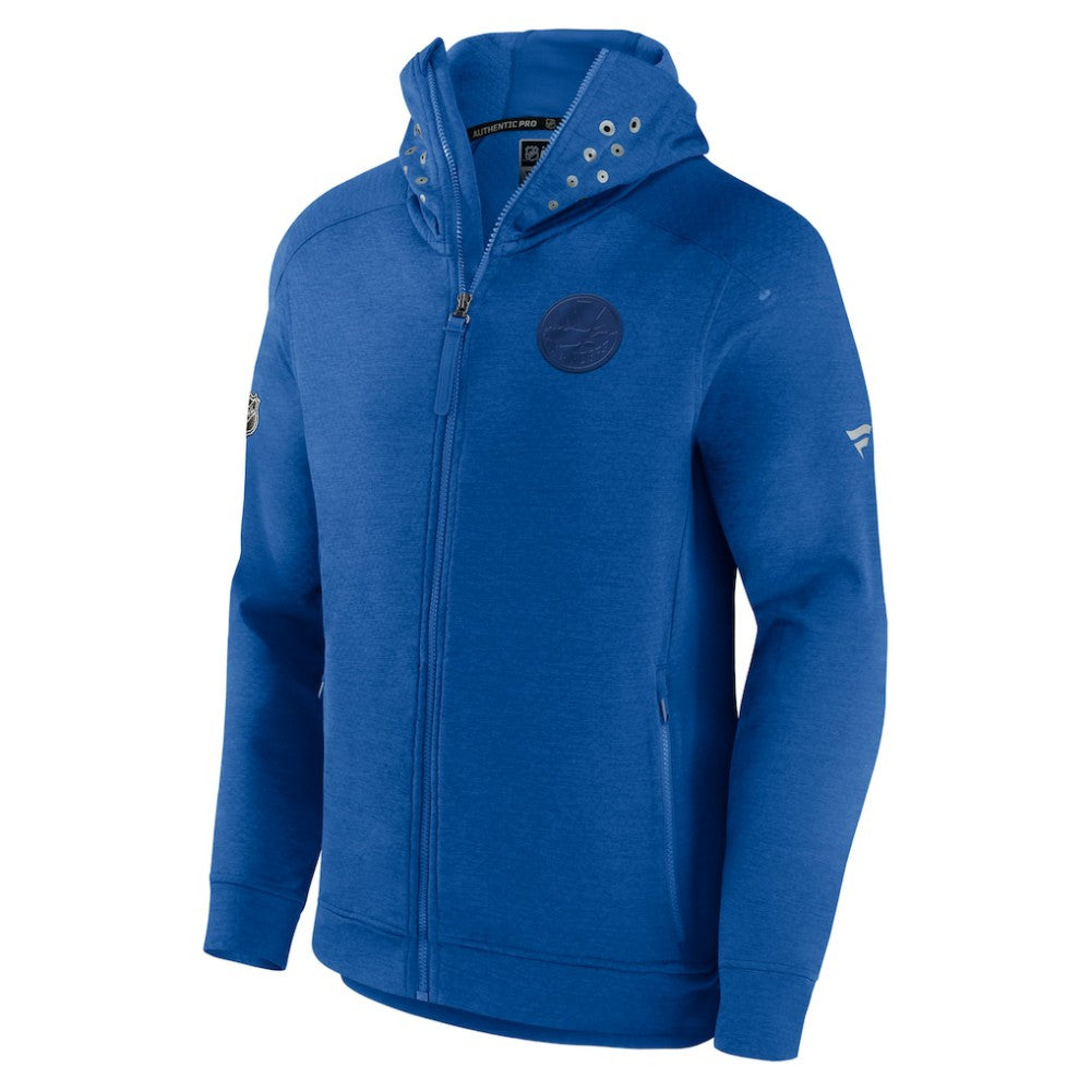 New York Islanders Fanatics Authentic Pro Road Tech Lightweight Full-Zip Hoodie Jacket Heather Royal