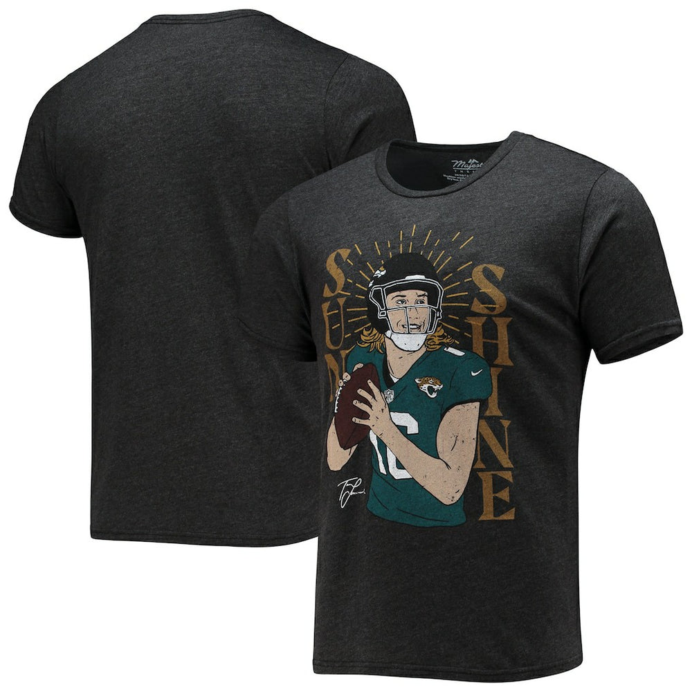 Trevor Lawrence Jacksonville Jaguars Majestic Threads Tri-Blend Player Graphic T-Shirt - Black outlet