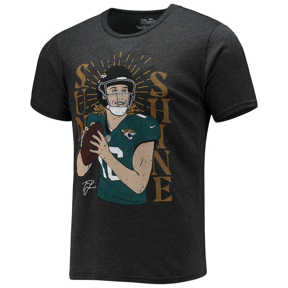 Trevor Lawrence Jacksonville Jaguars Majestic Threads Tri-Blend Player Graphic T-Shirt - Black outlet