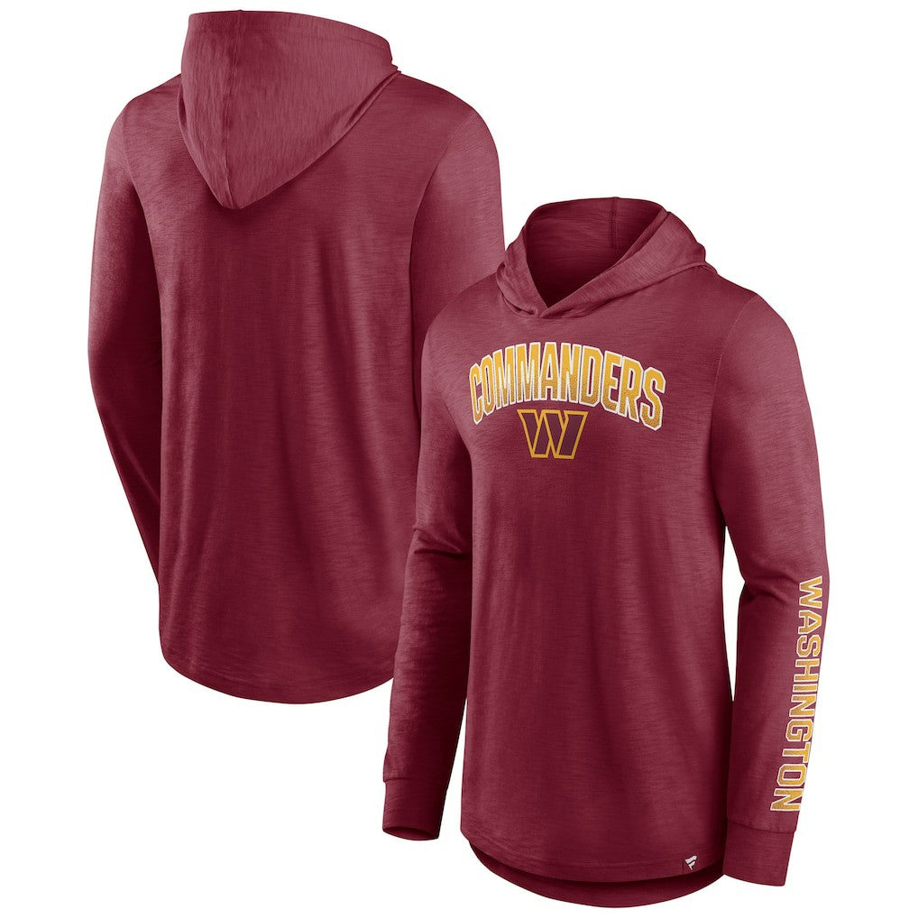 Washington Commanders Front Runner Long Sleeve Hooded T-Shirt - Burgundy outlet