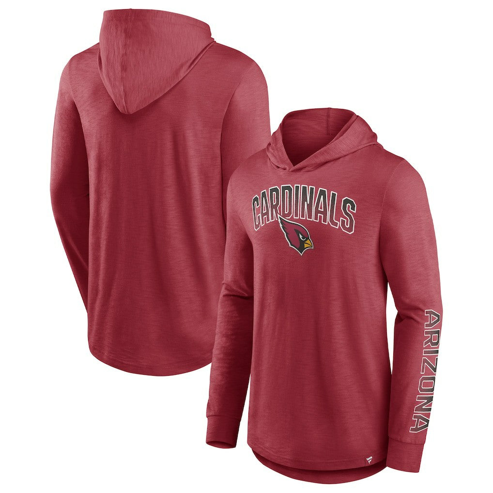 Arizona Cardinals Front Runner Long Sleeve Hooded T-Shirt - Cardinal for sale