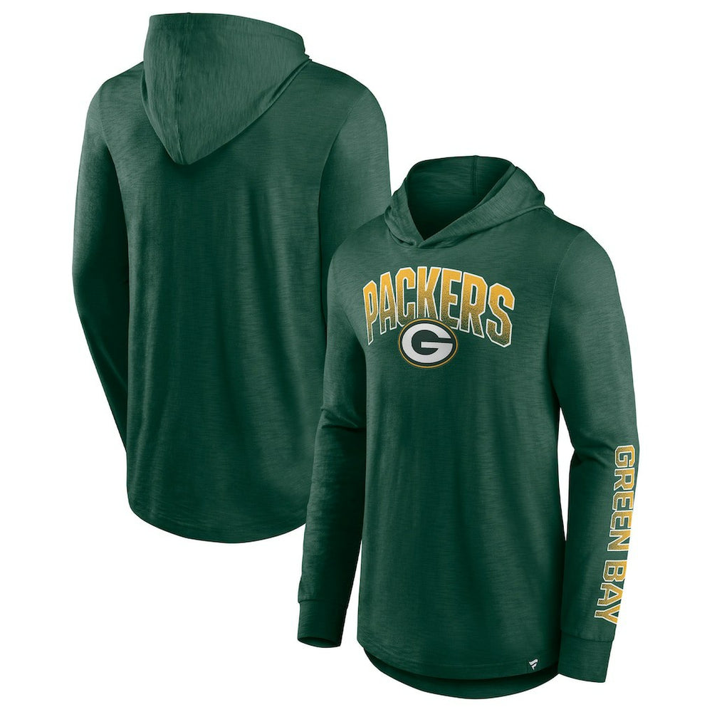 Green Bay Packers Front Runner Long Sleeve Hooded T-Shirt - Green for sale