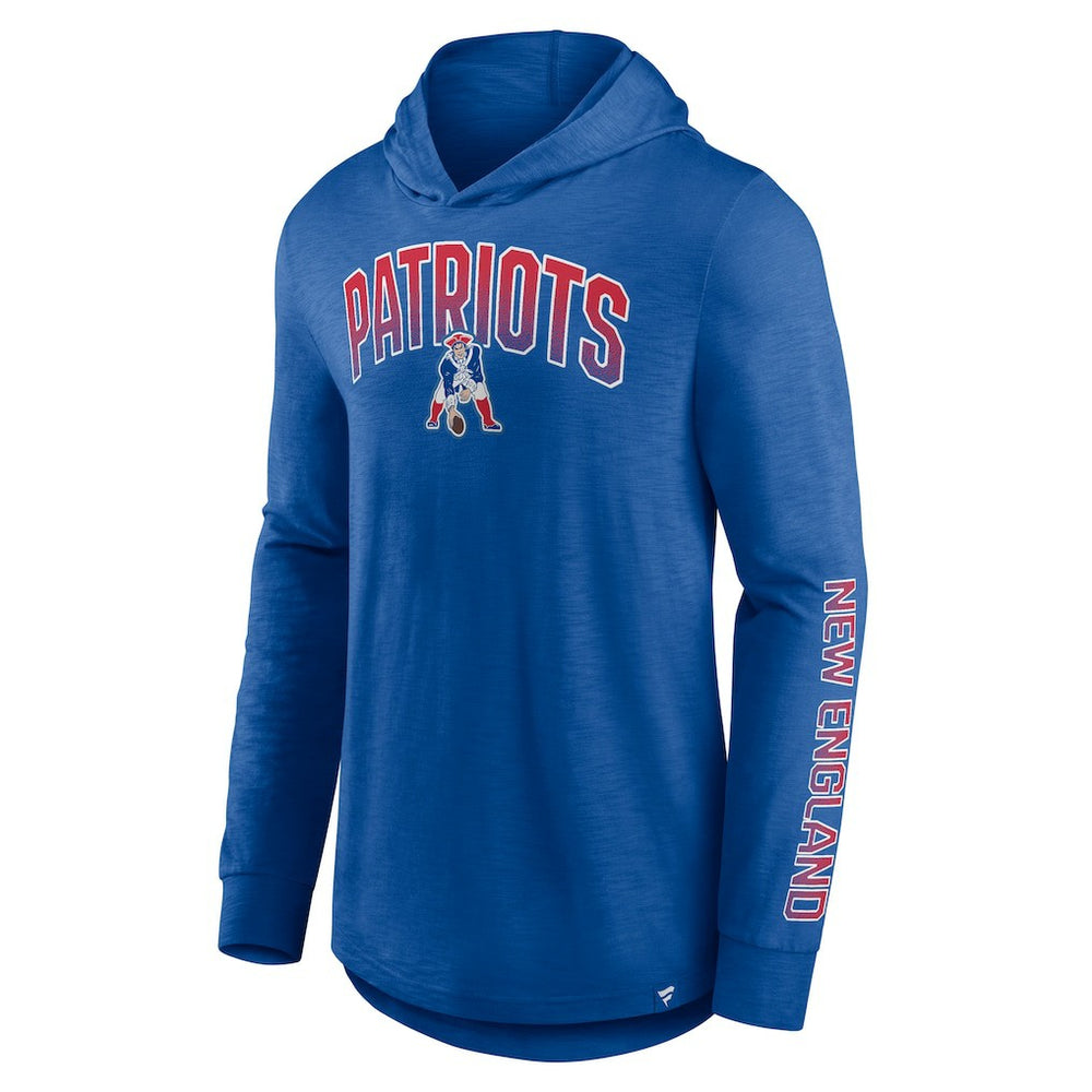 New England Patriots Front Runner Long Sleeve Hooded T-Shirt - Royal for sale