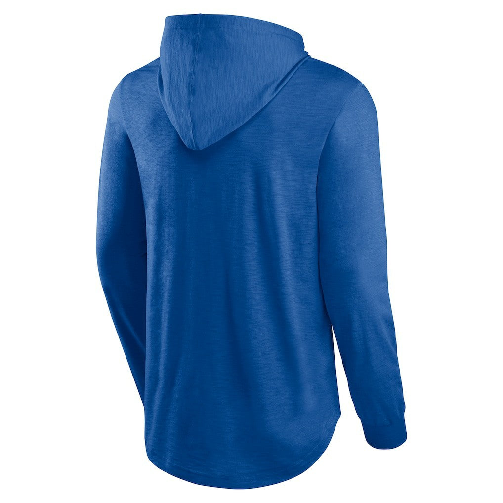 New England Patriots Front Runner Long Sleeve Hooded T-Shirt - Royal for sale