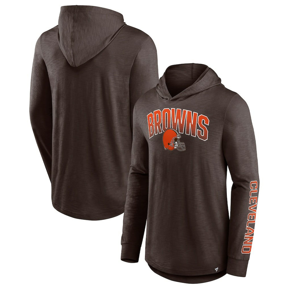 Cleveland Browns Front Runner Long Sleeve Hooded T-Shirt - Brown online
