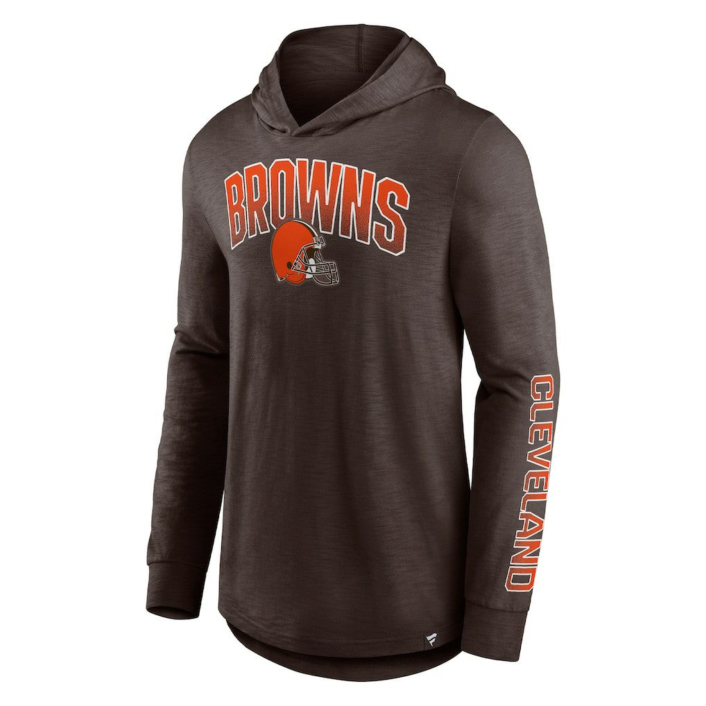 Cleveland Browns Front Runner Long Sleeve Hooded T-Shirt - Brown online