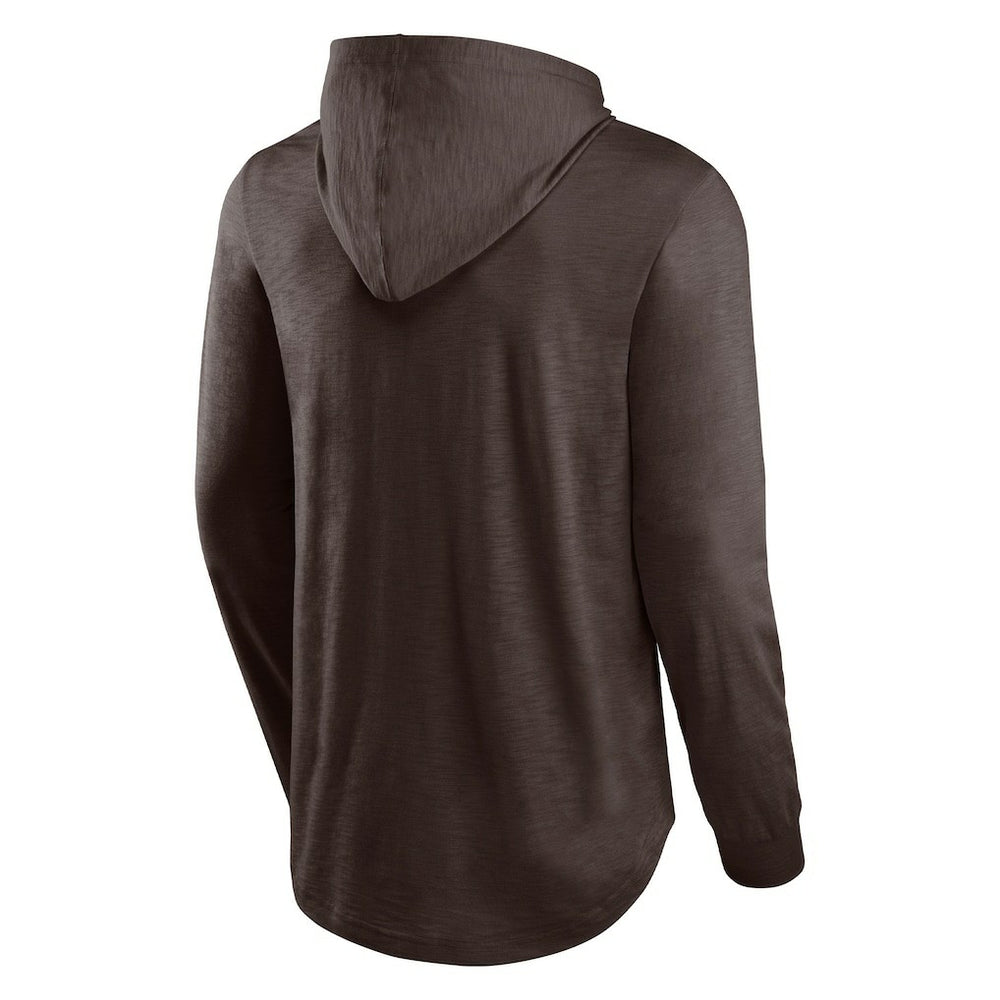 Cleveland Browns Front Runner Long Sleeve Hooded T-Shirt - Brown online