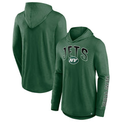 New York Jets Front Runner Long Sleeve Hooded T-Shirt - Green outlet
