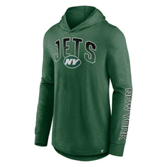 New York Jets Front Runner Long Sleeve Hooded T-Shirt - Green outlet