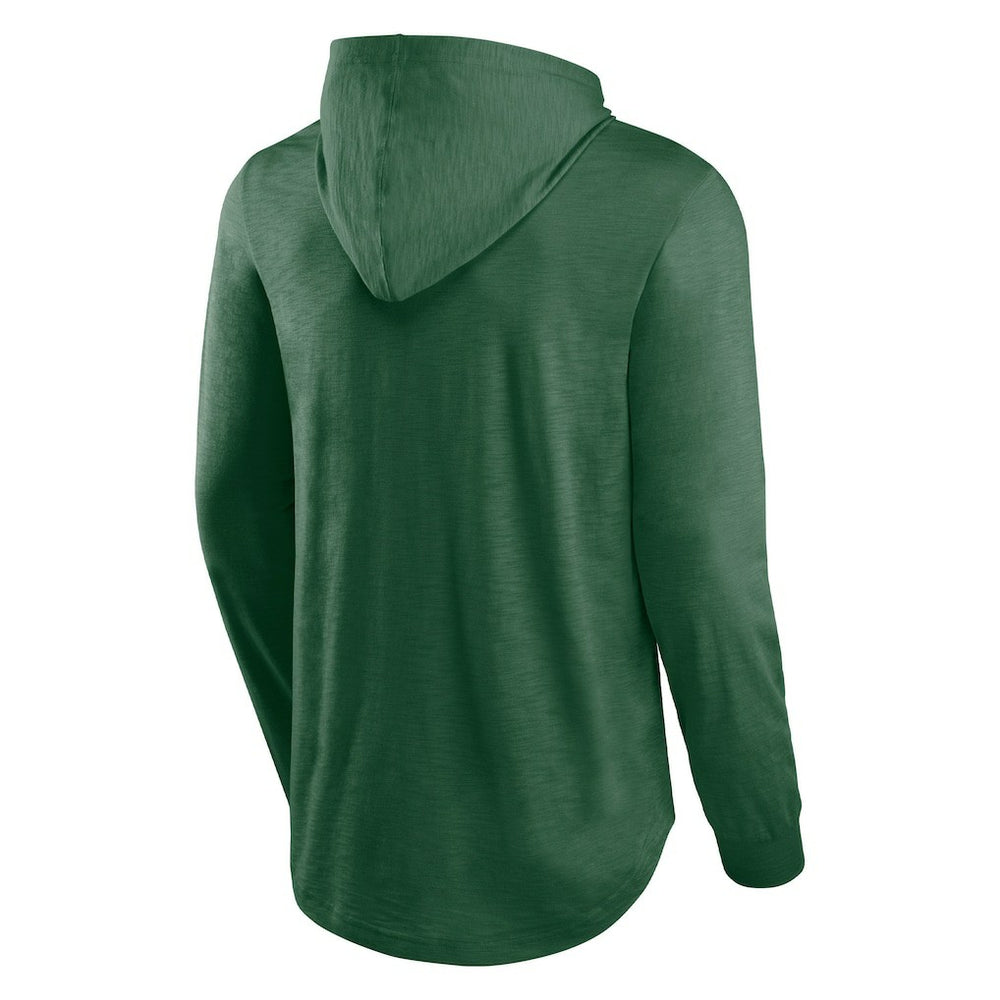 New York Jets Front Runner Long Sleeve Hooded T-Shirt - Green outlet