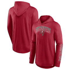 Tampa Bay Buccaneers Front Runner Long Sleeve Hooded T-Shirt - Red cheap