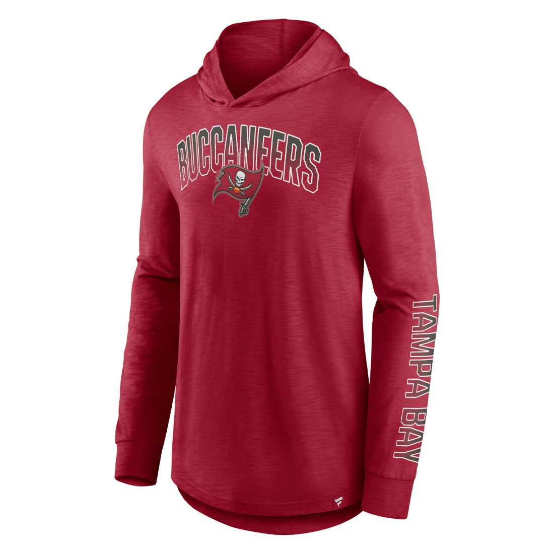 Tampa Bay Buccaneers Front Runner Long Sleeve Hooded T-Shirt - Red cheap
