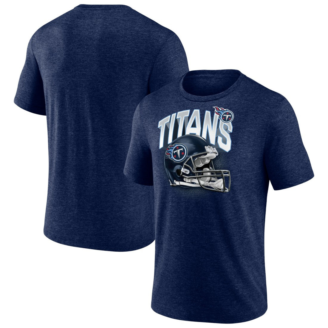 Tennessee Titans End Around Tri-Blend T-Shirt - Heathered Navy sale