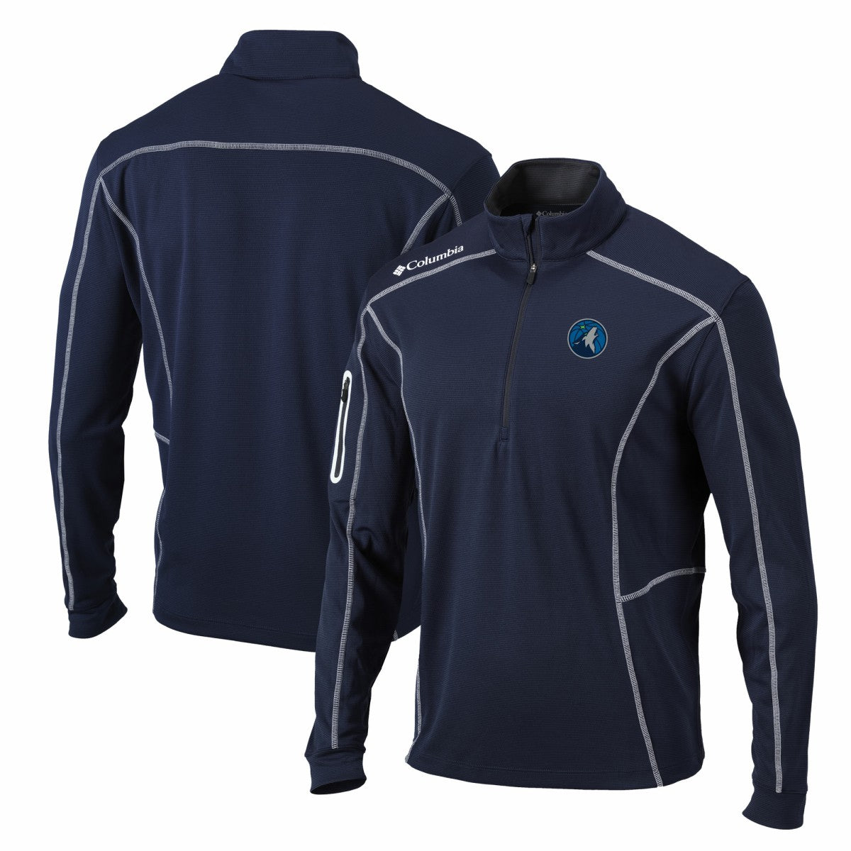 Minnesota Timberwolves Shotgun Quarter-Zip Pullover Jacket - Navy | Columbia online