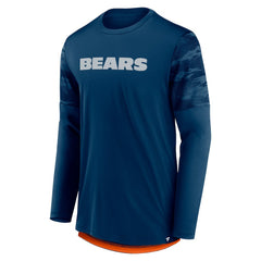 Chicago Bears Square Off Long Sleeve T-Shirt - Navy/Orange outlet